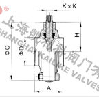 D61X卫生级焊接蝶阀外形结构图